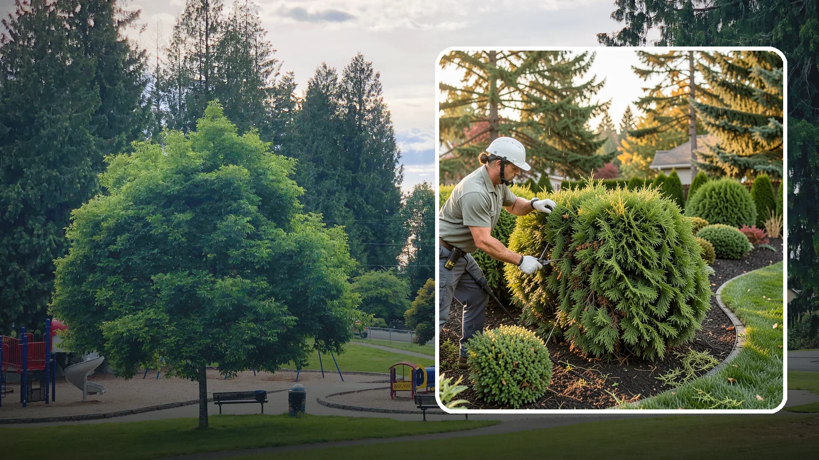 Cedar Hedge Trimming in Bonney Lake, Pierce County, WA - Attentive cedar hedge trimming that keeps this Northwest-native evergreen dense, aromatic, and free of the brown gaps that never...