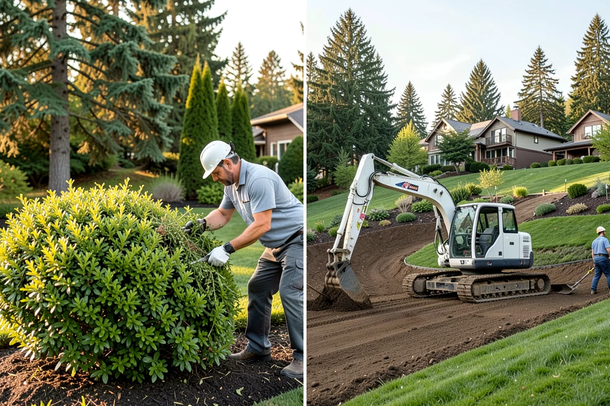 Cedar Hedge Trimming in Concrete, Skagit County, WA - Inspect for snow splay, inner dieback, and moss