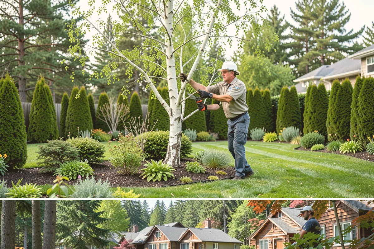 Cedar Hedge Trimming in Edgewood, Pierce County, WA - Trim in late spring after new growth hardens and again in early fall before the wet season and snow arrive.