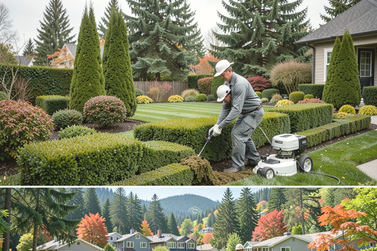 Cedar Hedge Trimming in Fircrest, Pierce County, WA - Trim in late spring after new growth hardens and again in early fall before the wet season and snow arrive.