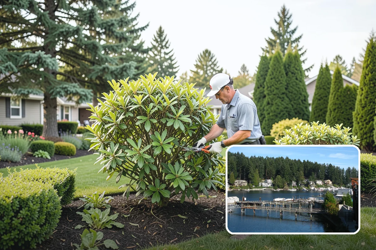 Cedar Hedge Trimming in Gig Harbor, Pierce County, WA - Keeps native cedar dense, soft, and aromatic