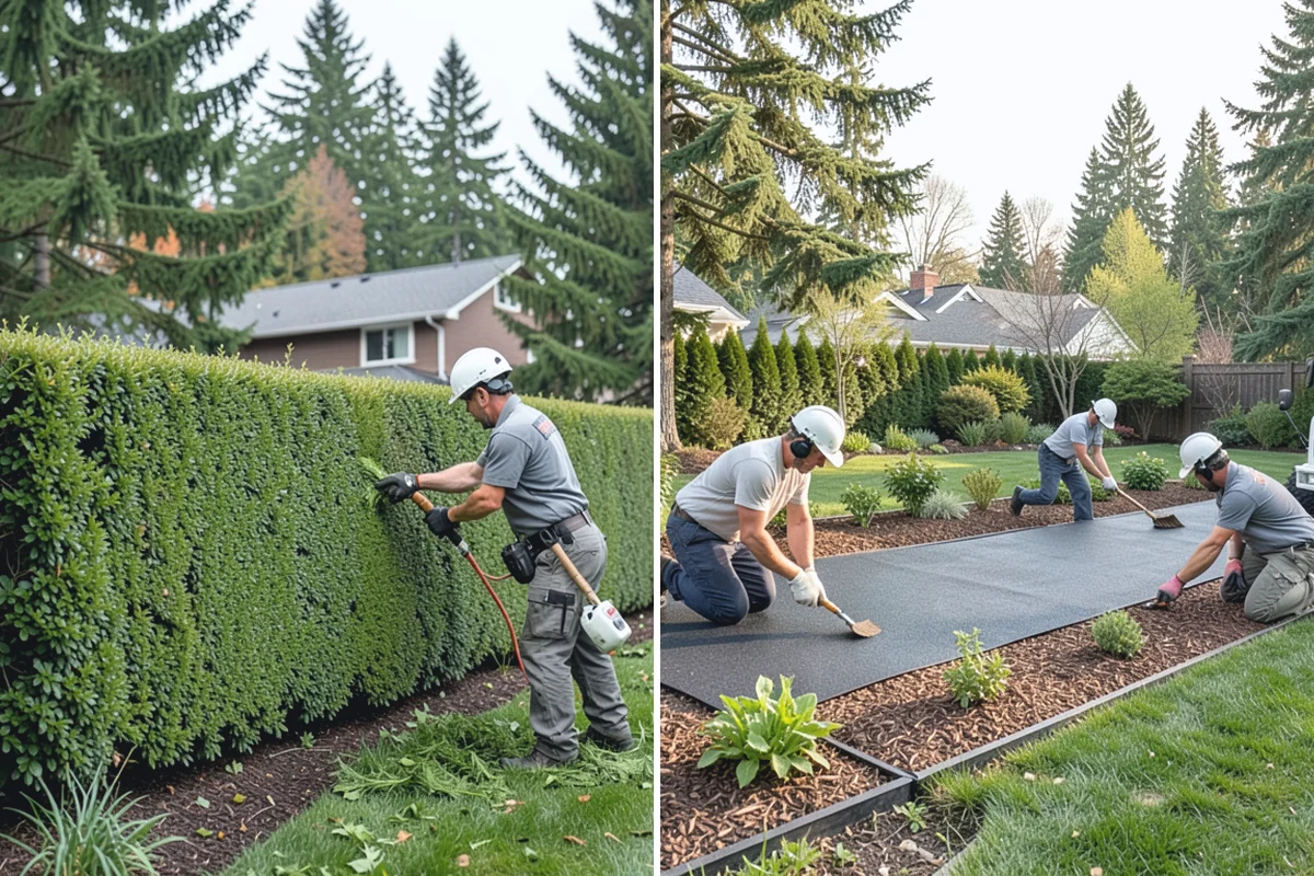Cedar Hedge Trimming in Granite Falls, Snohomish County, WA - Inspect for snow splay, inner dieback, and moss