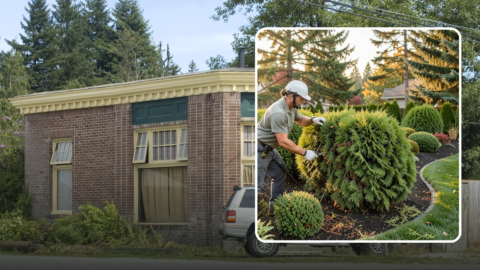 Cedar Hedge Trimming in Hamilton, Skagit County, WA - Attentive cedar hedge trimming that keeps this Northwest-native evergreen dense, aromatic, and free of the brown gaps that never...