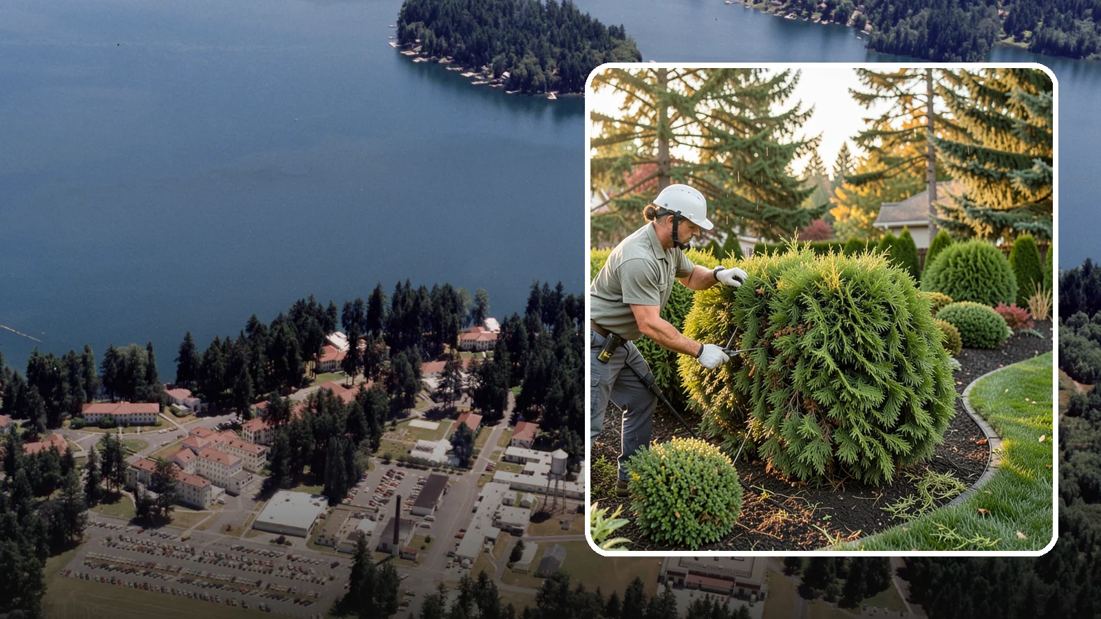 Cedar Hedge Trimming in Lakewood, Pierce County, WA - Attentive cedar hedge trimming that keeps this Northwest-native evergreen dense, aromatic, and free of the brown gaps that never...
