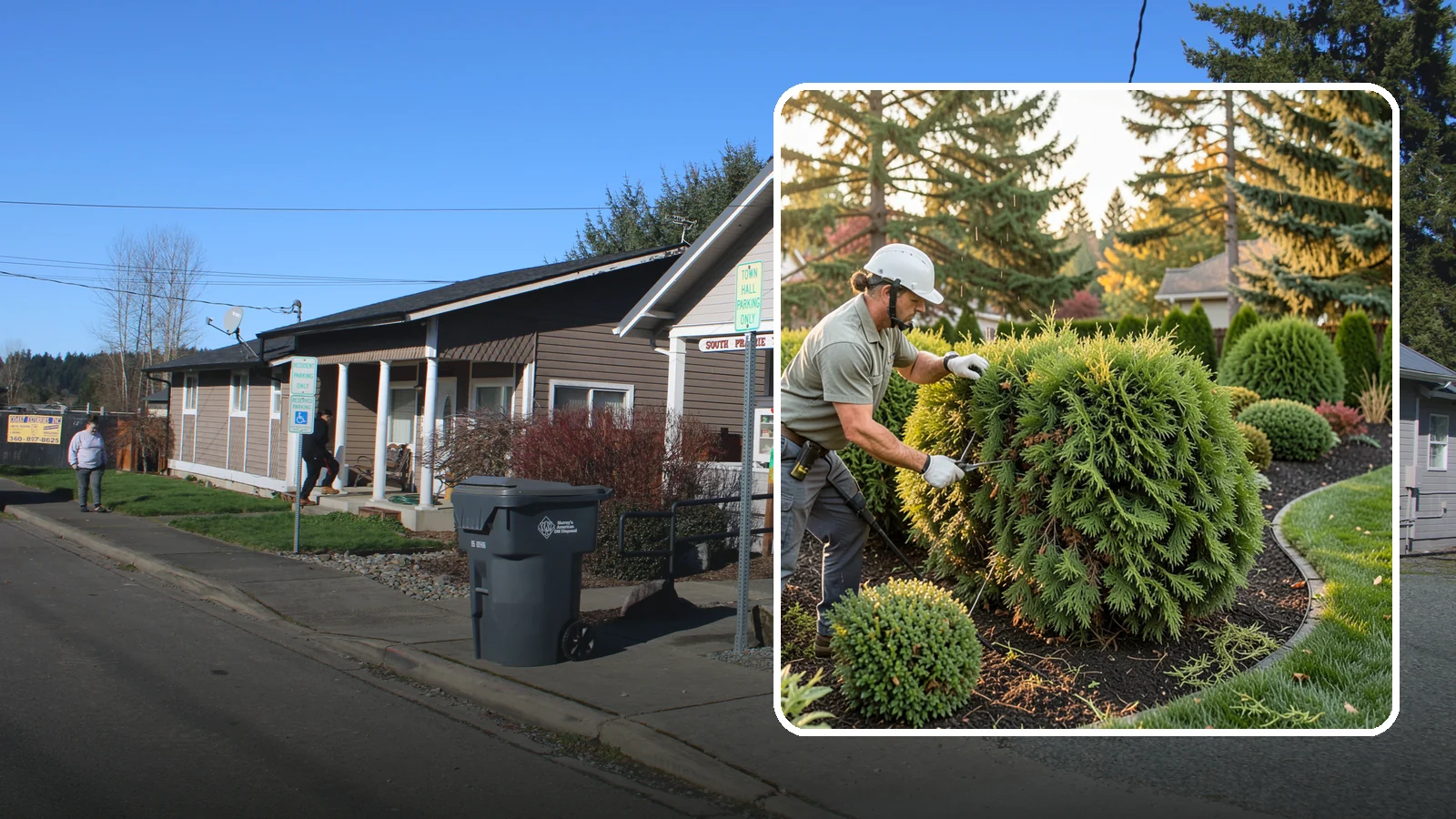 Cedar Hedge Trimming in South Prairie, Pierce County, WA - Attentive cedar hedge trimming that keeps this Northwest-native evergreen dense, aromatic, and free of the brown gaps that never...