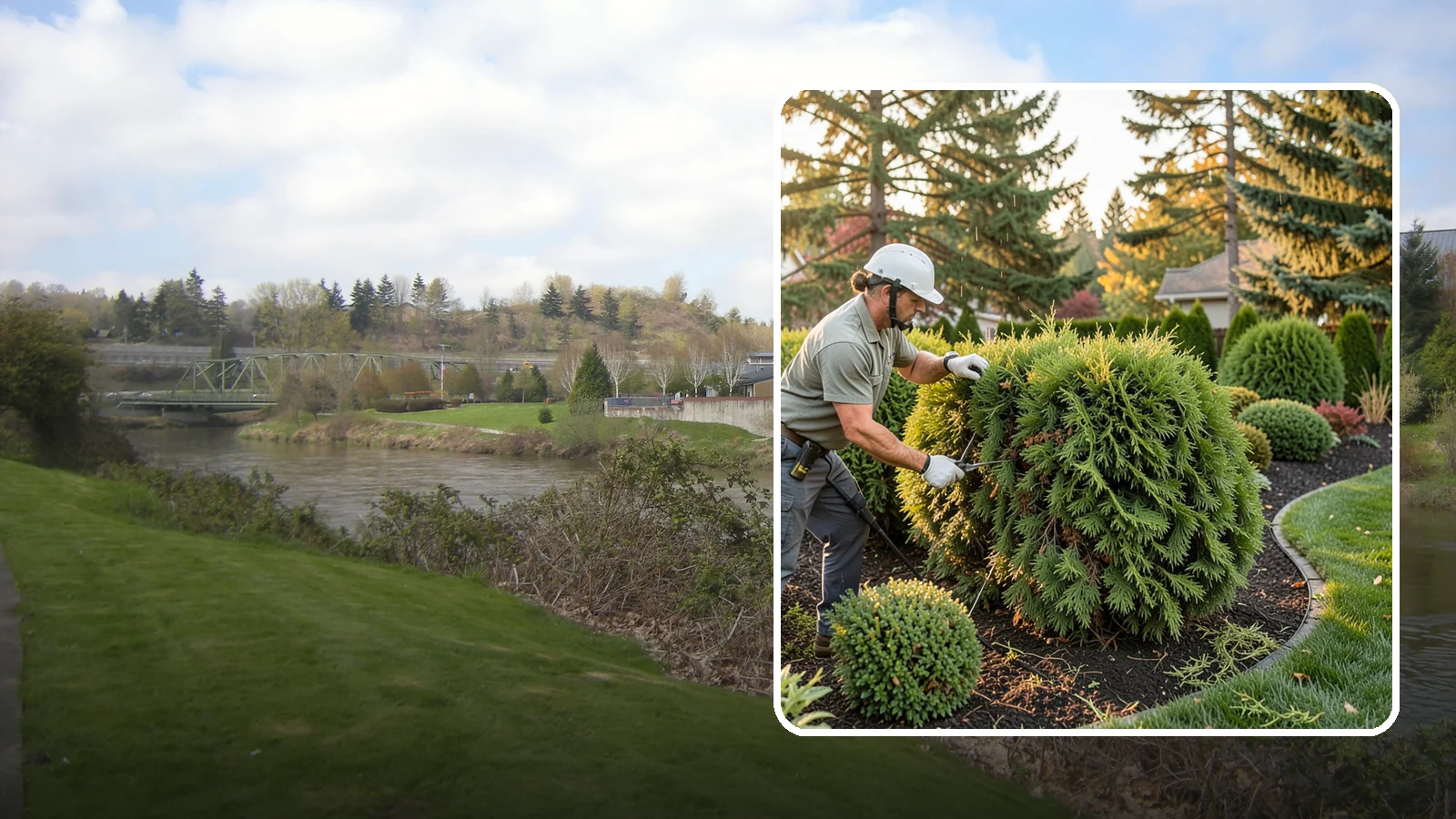 Cedar Hedge Trimming in Tukwila, King County, WA - Attentive cedar hedge trimming that keeps this Northwest-native evergreen dense, aromatic, and free of the brown gaps that never...