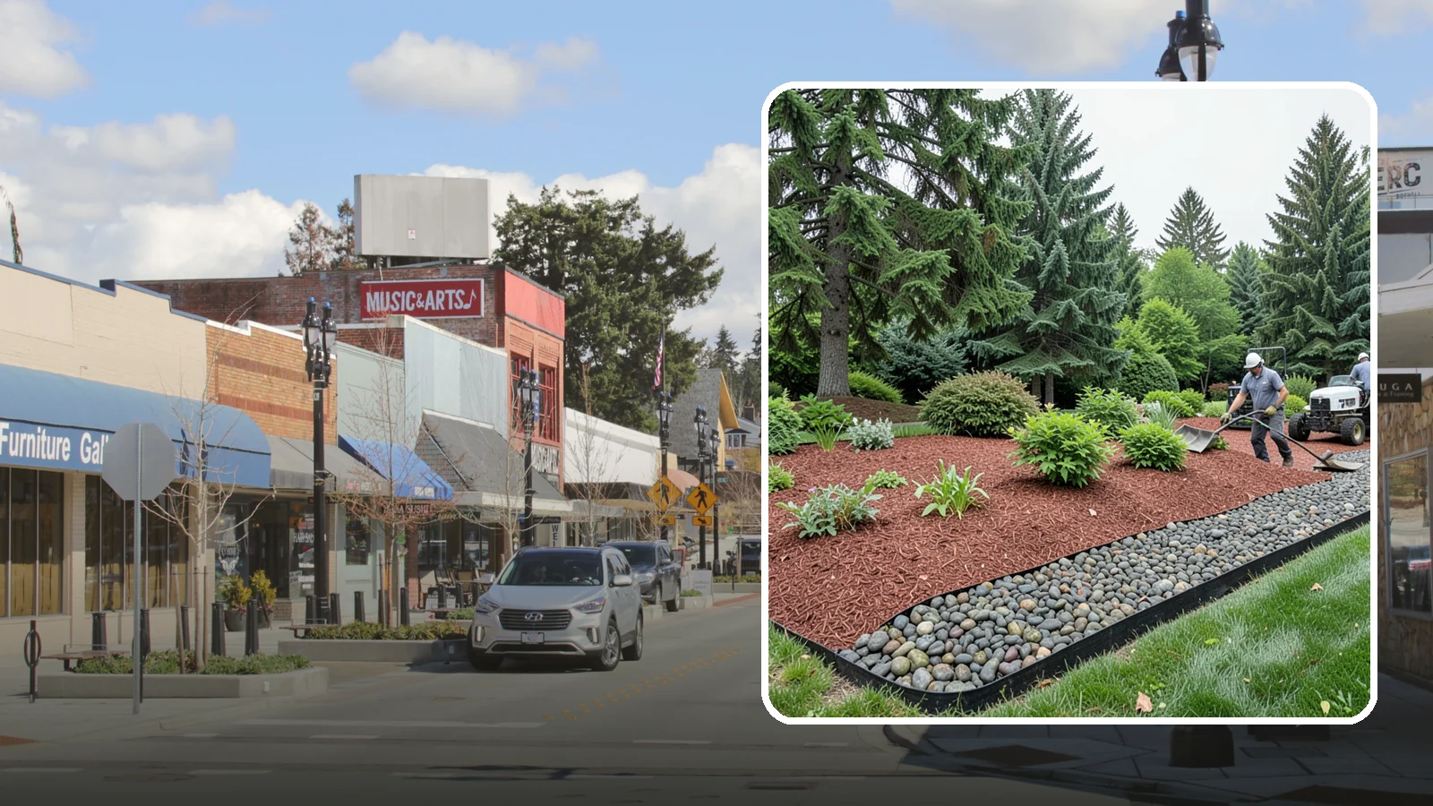Cedar Mulch Installation in Bothell, King County, WA - We install aromatic Western red cedar mulch that resists decay and keeps Puget Sound beds tidy through the wet season.