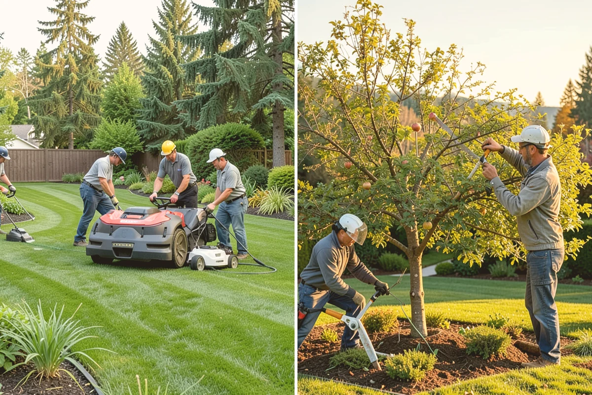 Cedar Mulch Installation in Bothell, King County, WA - Walk the property to measure bed square footage and note drainage and slope