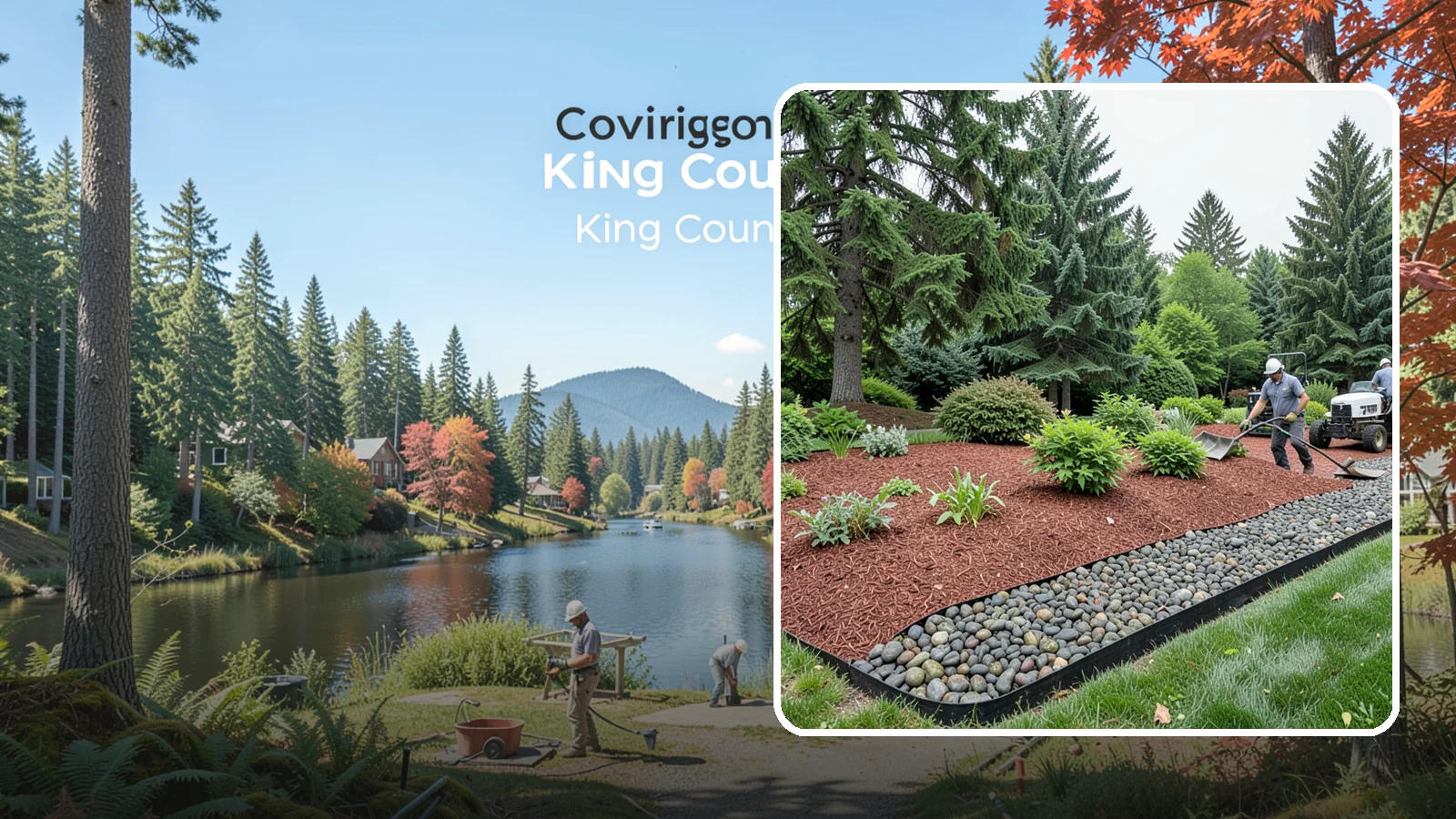 Cedar Mulch Installation in Covington, King County, WA - We install aromatic Western red cedar mulch that resists decay and keeps Puget Sound beds tidy through the wet season.