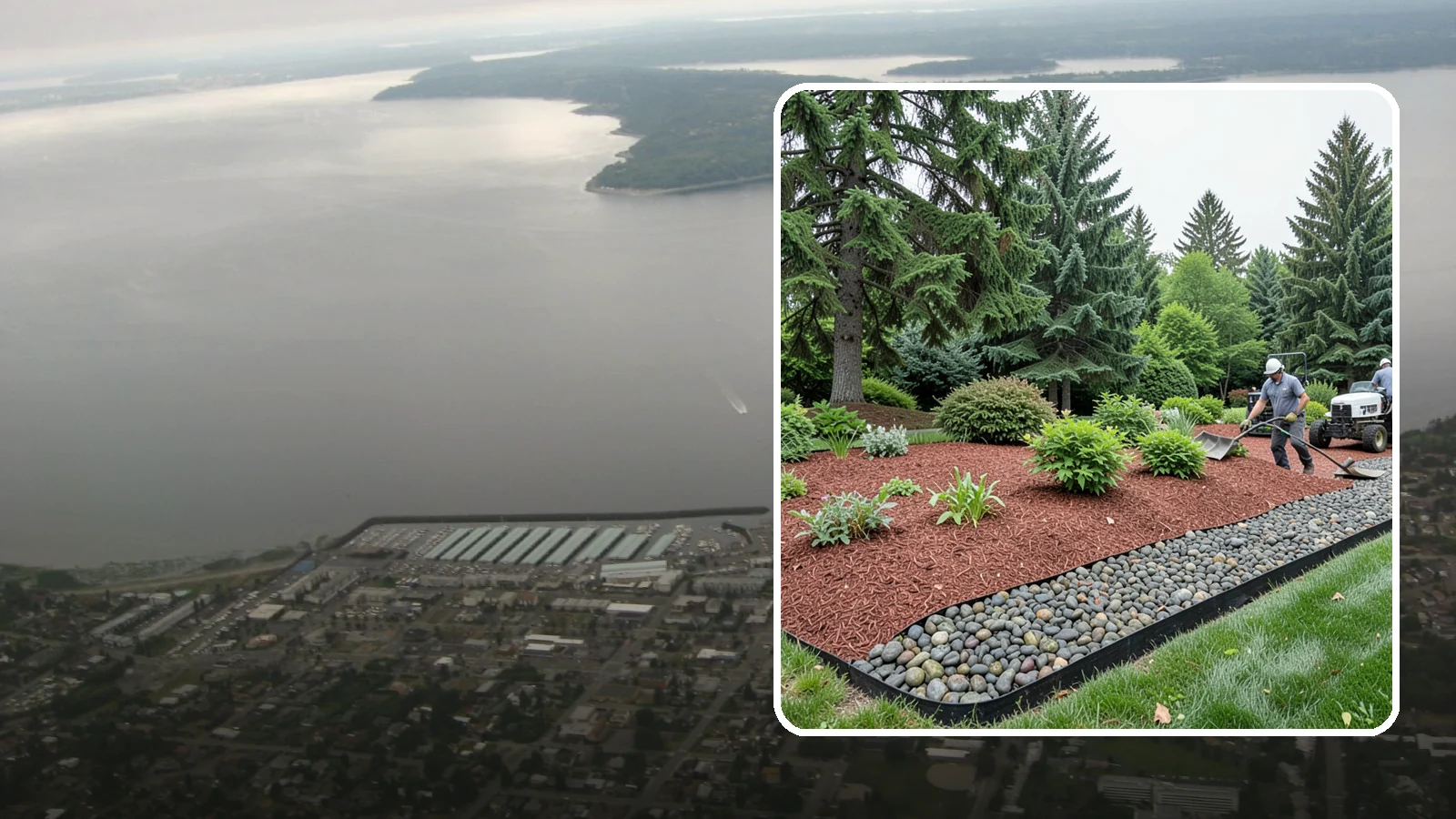 Cedar Mulch Installation in Des Moines, King County, WA - We install aromatic Western red cedar mulch that resists decay and keeps Puget Sound beds tidy through the wet season.