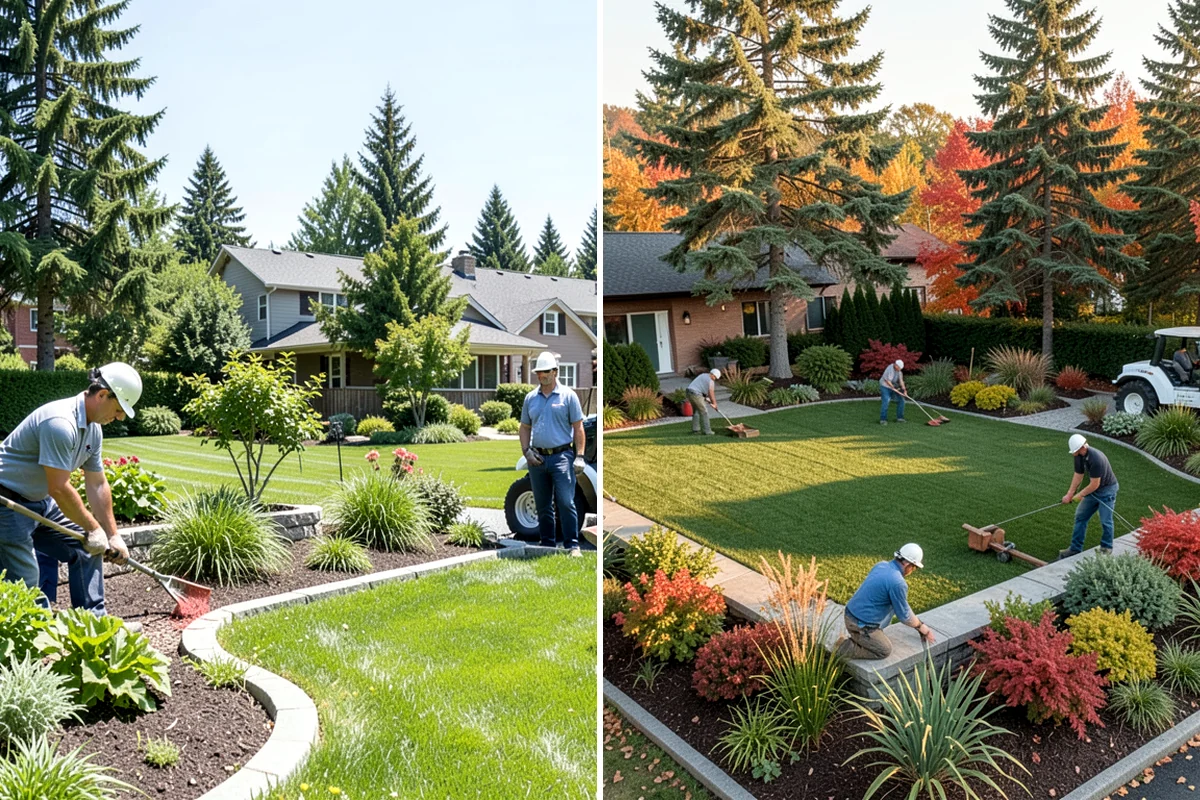 Cedar Mulch Installation in DuPont, Pierce County, WA - Walk the property to measure bed square footage and note drainage and slope