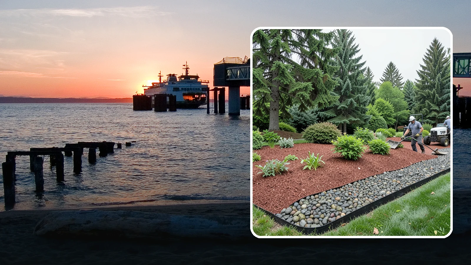 Cedar Mulch Installation in Edmonds, Snohomish County, WA - We install aromatic Western red cedar mulch that resists decay and keeps Puget Sound beds tidy through the wet season.
