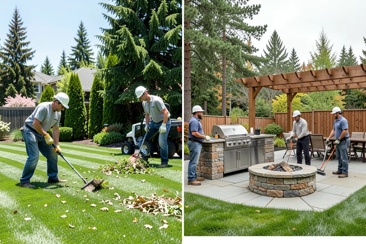 Cedar Mulch Installation in Federal Way, King County, WA - Walk the property to measure bed square footage and note drainage and slope