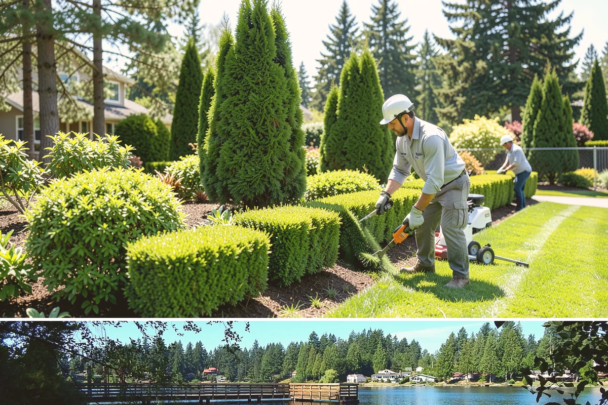 Cedar Mulch Installation in Federal Way, King County, WA - Cedar is best refreshed in early spring before growth flushes or in fall to armor beds against winter rains, both ideal in our...