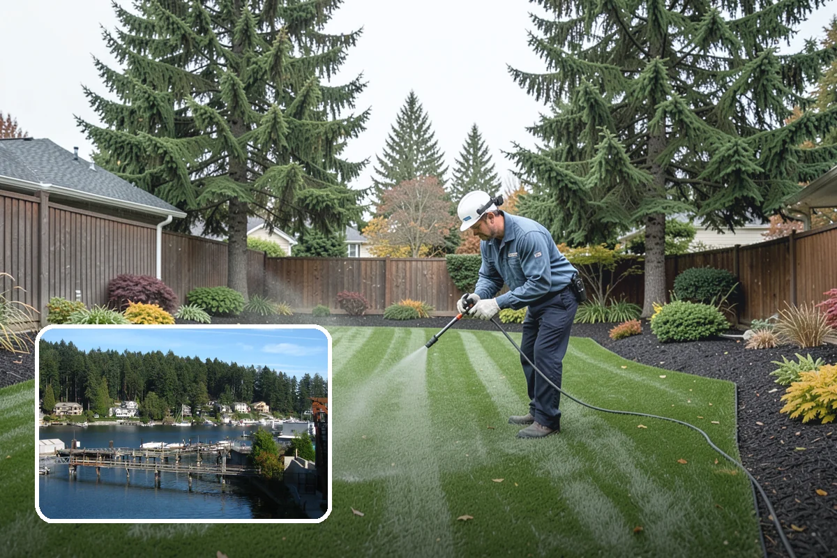 Cedar Mulch Installation in Gig Harbor, Pierce County, WA - Long-lasting resistance to rot in wet PNW conditions