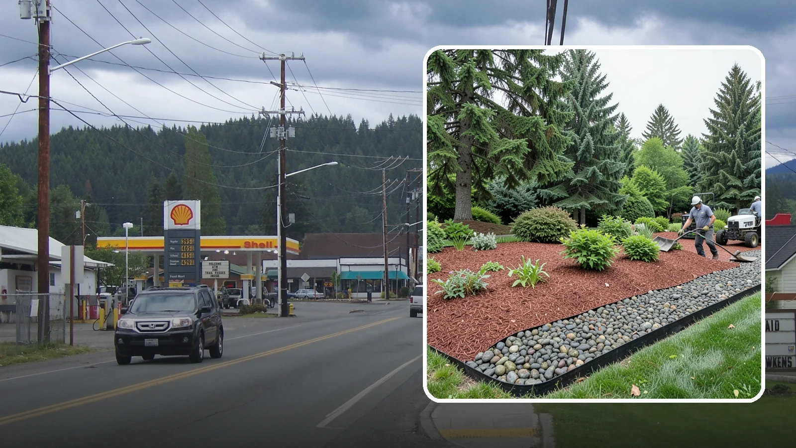 Cedar Mulch Installation in Granite Falls, Snohomish County, WA - We install aromatic Western red cedar mulch that resists decay and keeps Puget Sound beds tidy through the wet season.
