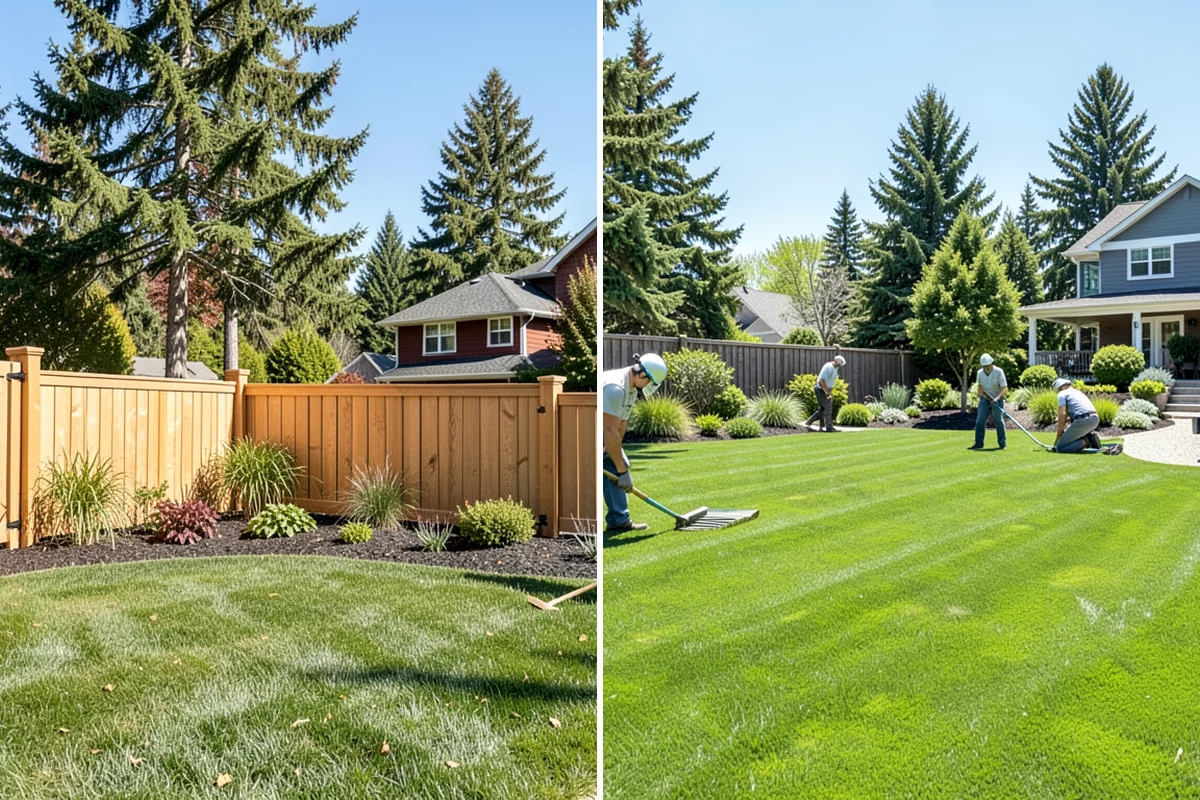 Cedar Mulch Installation in Hunts Point, King County, WA - Walk the property to measure bed square footage and note drainage and slope