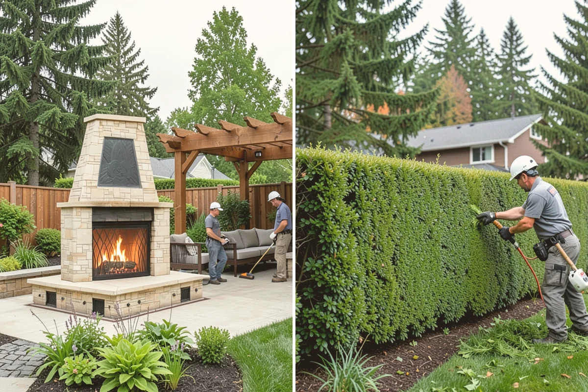 Cedar Mulch Installation in Kirkland, King County, WA - Walk the property to measure bed square footage and note drainage and slope