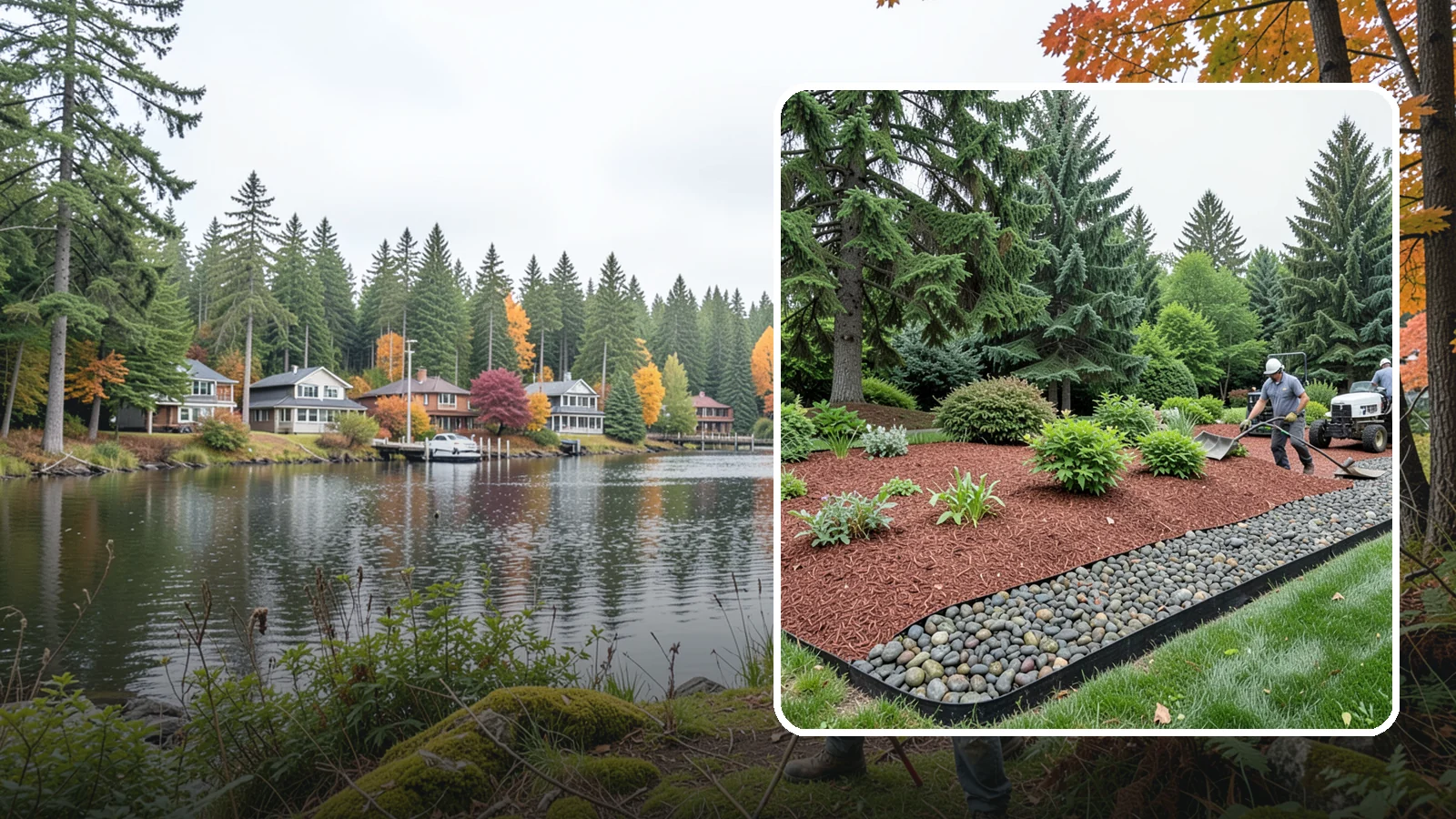 Cedar Mulch Installation in La Conner, Skagit County, WA - We install aromatic Western red cedar mulch that resists decay and keeps Puget Sound beds tidy through the wet season.