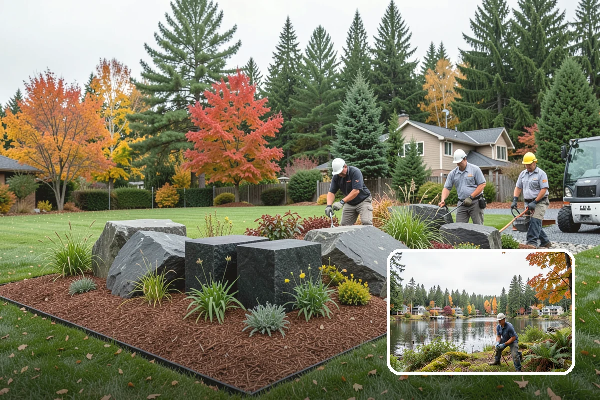 Cedar Mulch Installation in La Conner, Skagit County, WA - Long-lasting resistance to rot in wet PNW conditions