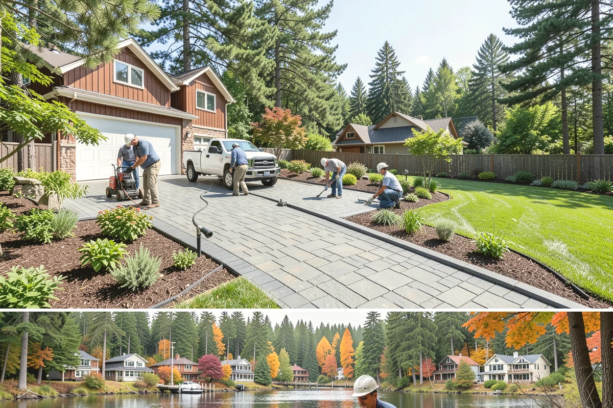 Cedar Mulch Installation in La Conner, Skagit County, WA - Cedar is best refreshed in early spring before growth flushes or in fall to armor beds against winter rains, both ideal in our...