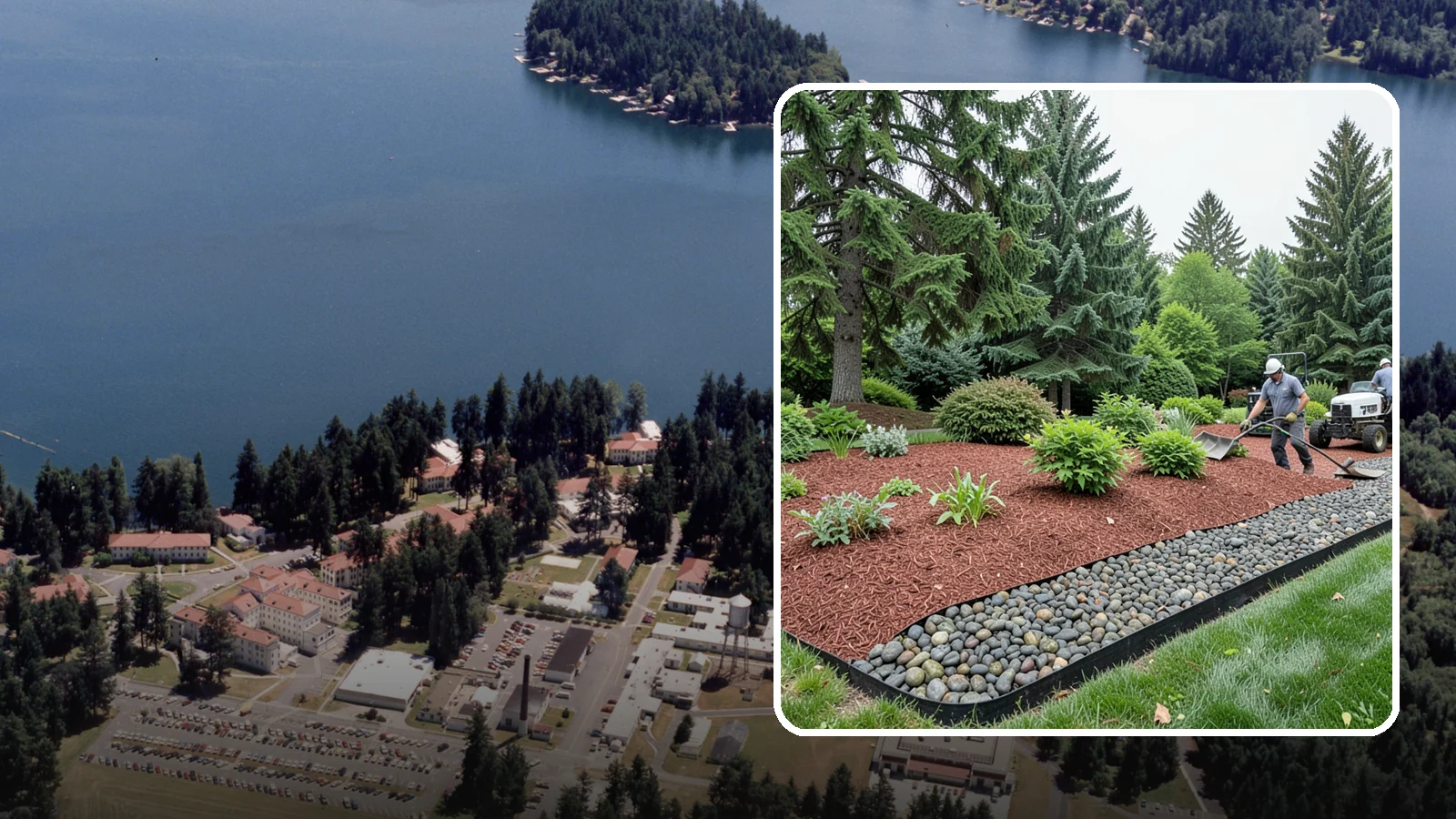 Cedar Mulch Installation in Lakewood, Pierce County, WA - We install aromatic Western red cedar mulch that resists decay and keeps Puget Sound beds tidy through the wet season.