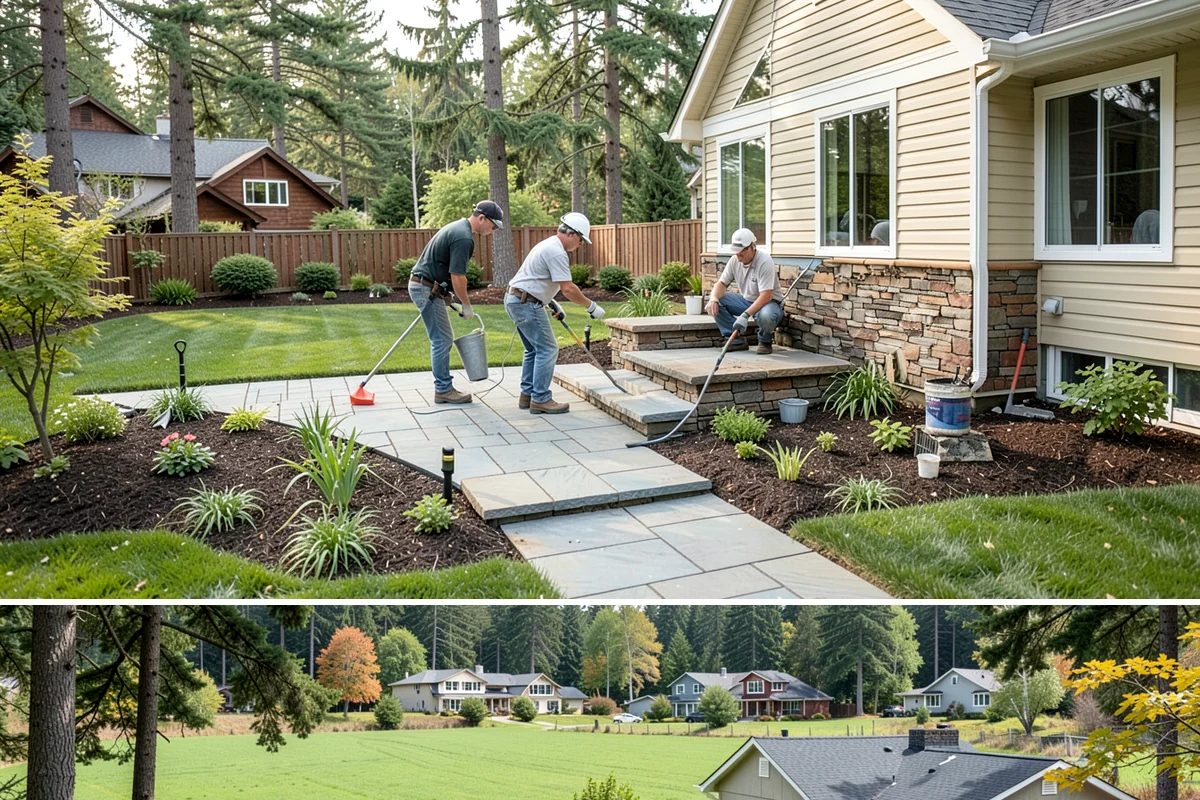 Cedar Mulch Installation in Lyman, Skagit County, WA - Cedar is best refreshed in early spring before growth flushes or in fall to armor beds against winter rains, both ideal in our...