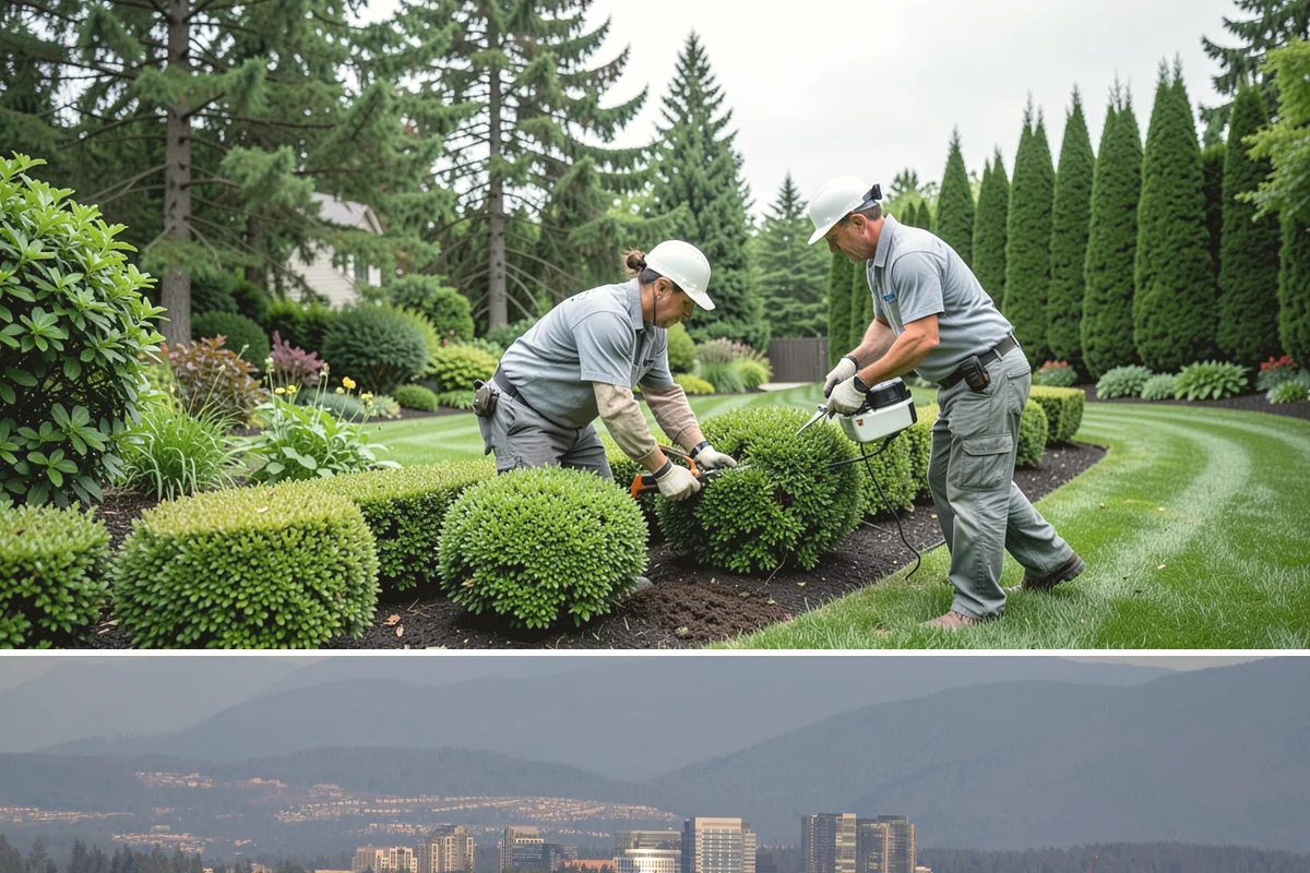 Cedar Mulch Installation in Medina, King County, WA - Cedar is best refreshed in early spring before growth flushes or in fall to armor beds against winter rains, both ideal in our...
