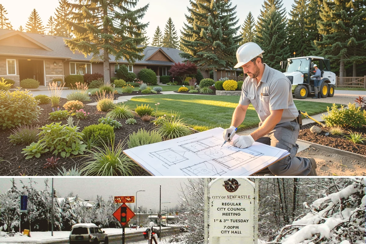 Cedar Mulch Installation in Newcastle, King County, WA - Cedar is best refreshed in early spring before growth flushes or in fall to armor beds against winter rains, both ideal in our...