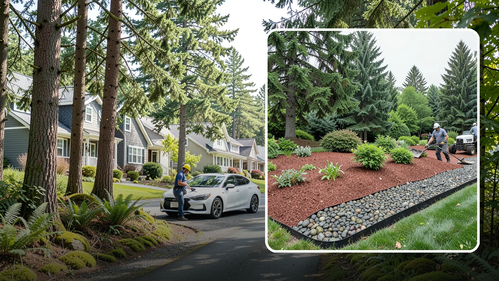 Cedar Mulch Installation in Normandy Park, King County, WA - We install aromatic Western red cedar mulch that resists decay and keeps Puget Sound beds tidy through the wet season.