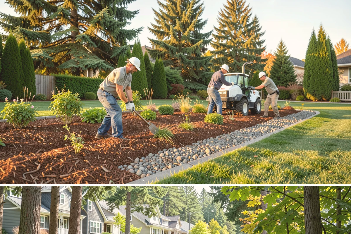 Cedar Mulch Installation in Normandy Park, King County, WA - Cedar is best refreshed in early spring before growth flushes or in fall to armor beds against winter rains, both ideal in our...