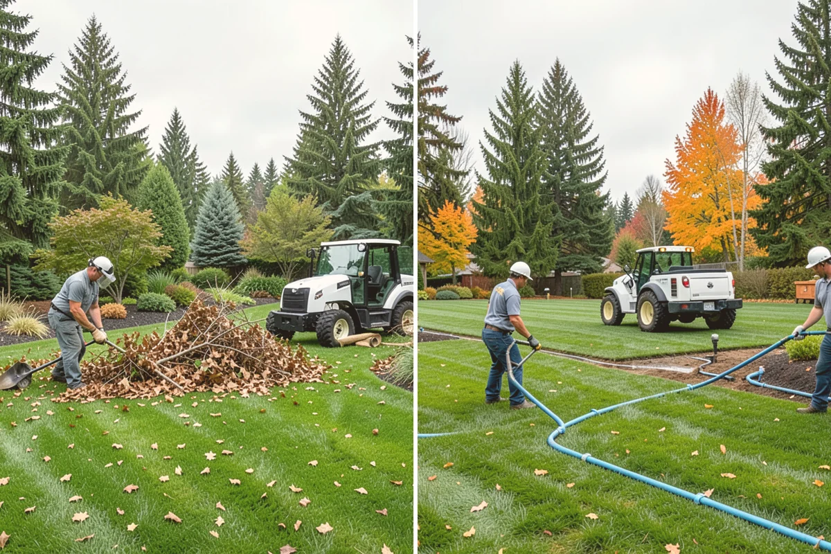 Cedar Mulch Installation in Orting, Pierce County, WA - Walk the property to measure bed square footage and note drainage and slope