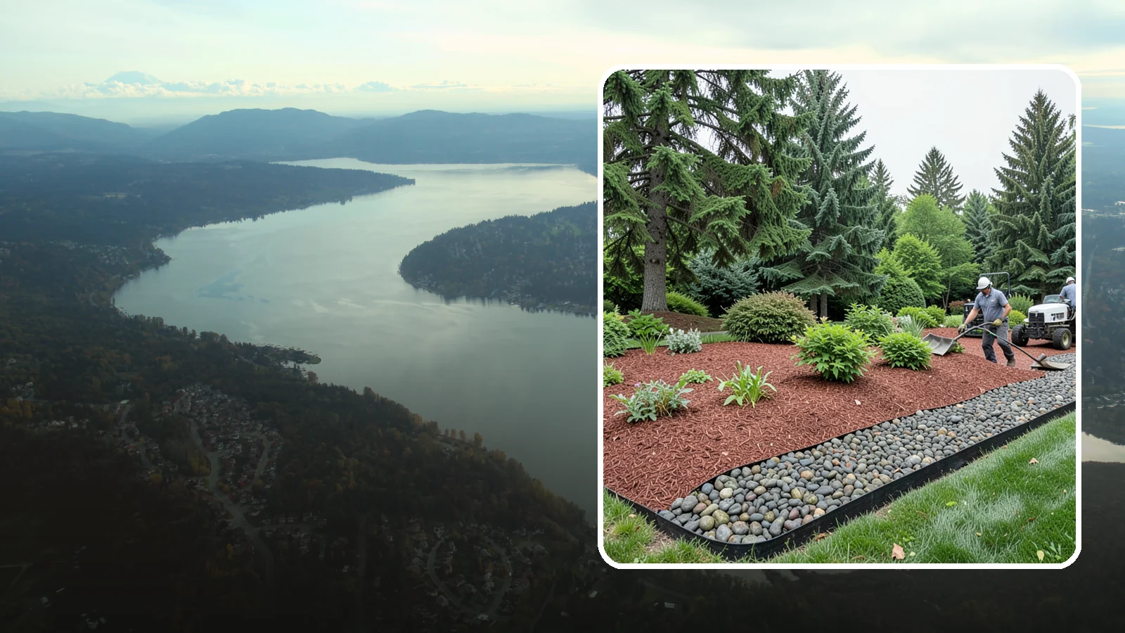 Cedar Mulch Installation in Sammamish, King County, WA - We install aromatic Western red cedar mulch that resists decay and keeps Puget Sound beds tidy through the wet season.