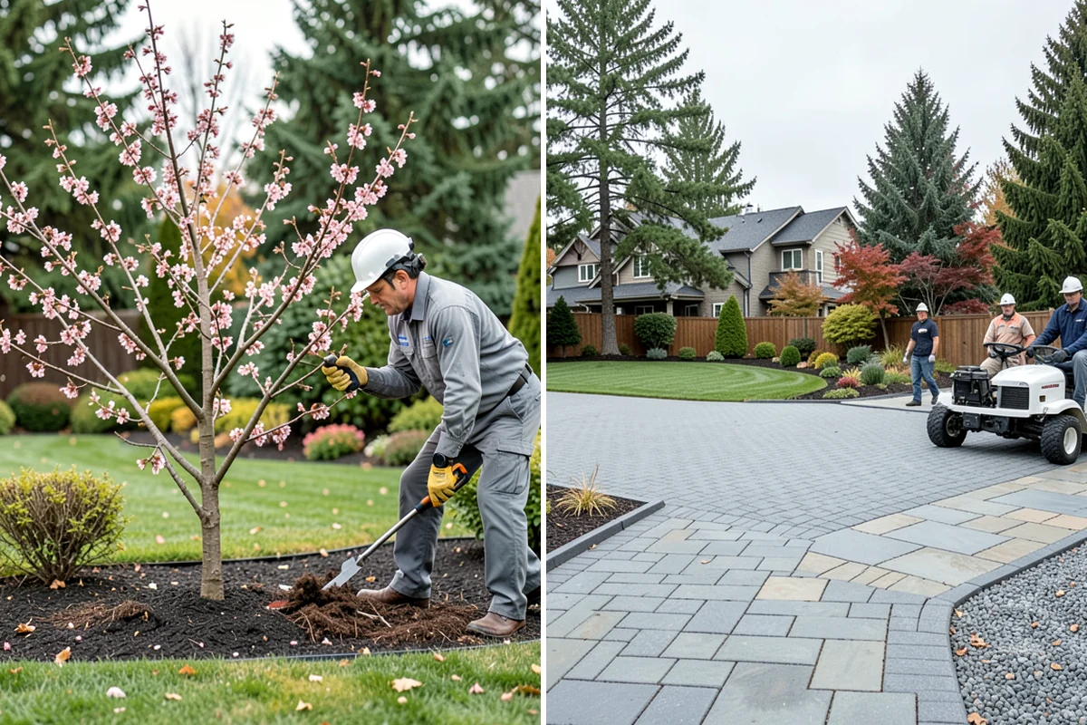 Cedar Mulch Installation in Seattle, King County, WA - Walk the property to measure bed square footage and note drainage and slope