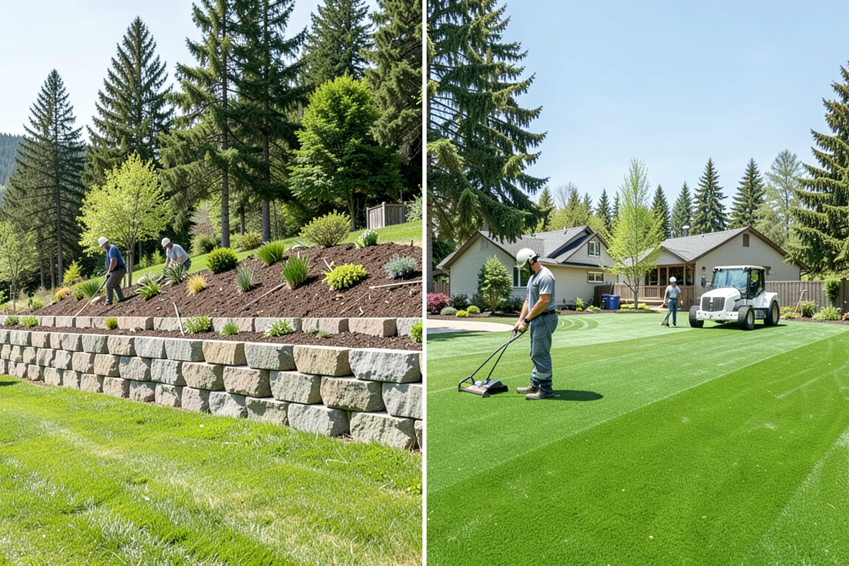Cedar Mulch Installation in Sedro-Woolley, Skagit County, WA - Walk the property to measure bed square footage and note drainage and slope