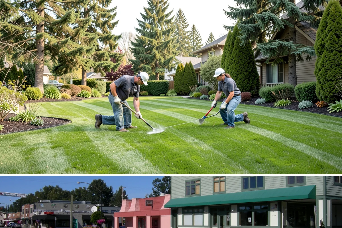 Cedar Mulch Installation in Snoqualmie, King County, WA - Cedar is best refreshed in early spring before growth flushes or in fall to armor beds against winter rains, both ideal in our...