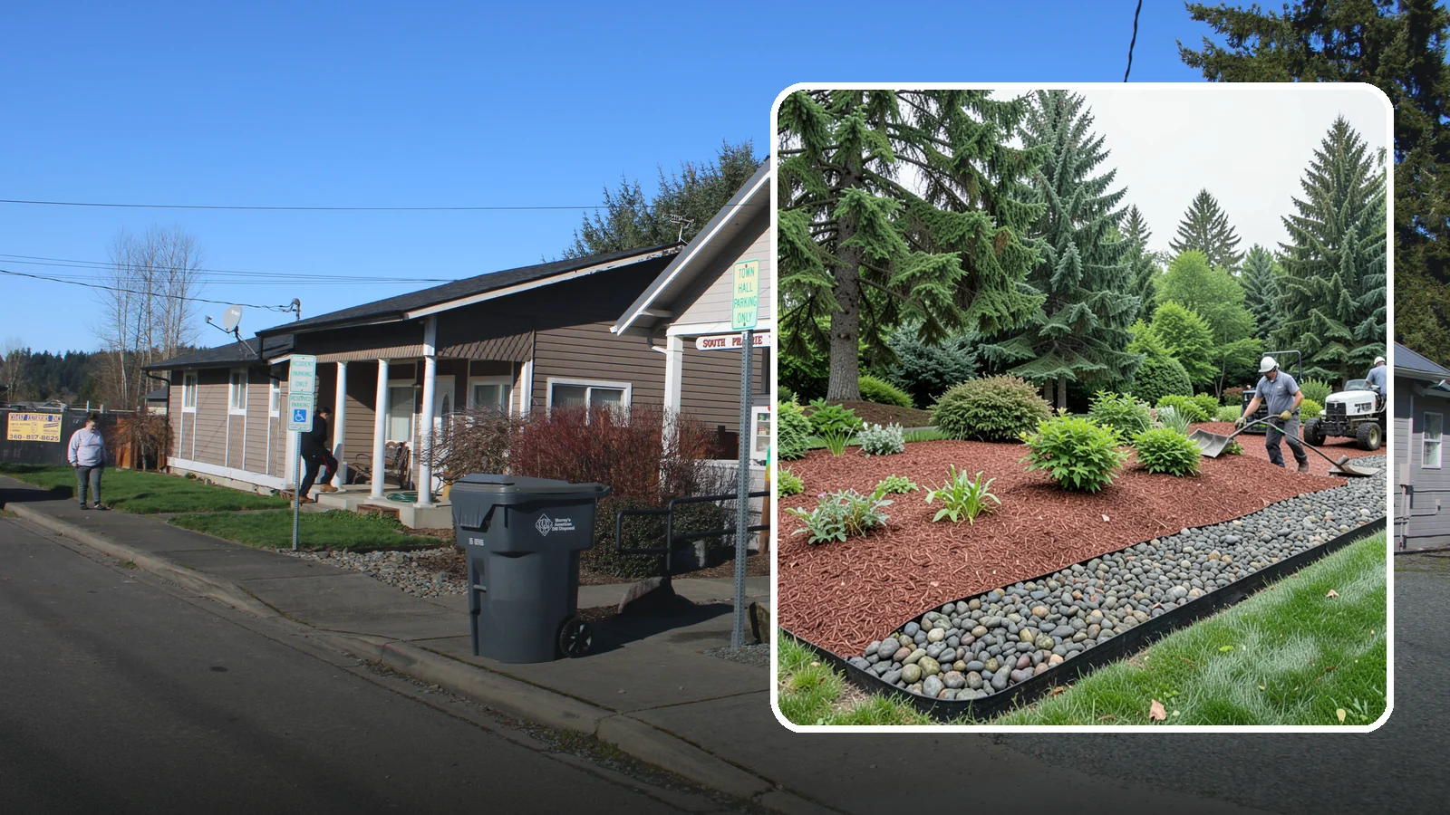 Cedar Mulch Installation in South Prairie, Pierce County, WA - We install aromatic Western red cedar mulch that resists decay and keeps Puget Sound beds tidy through the wet season.