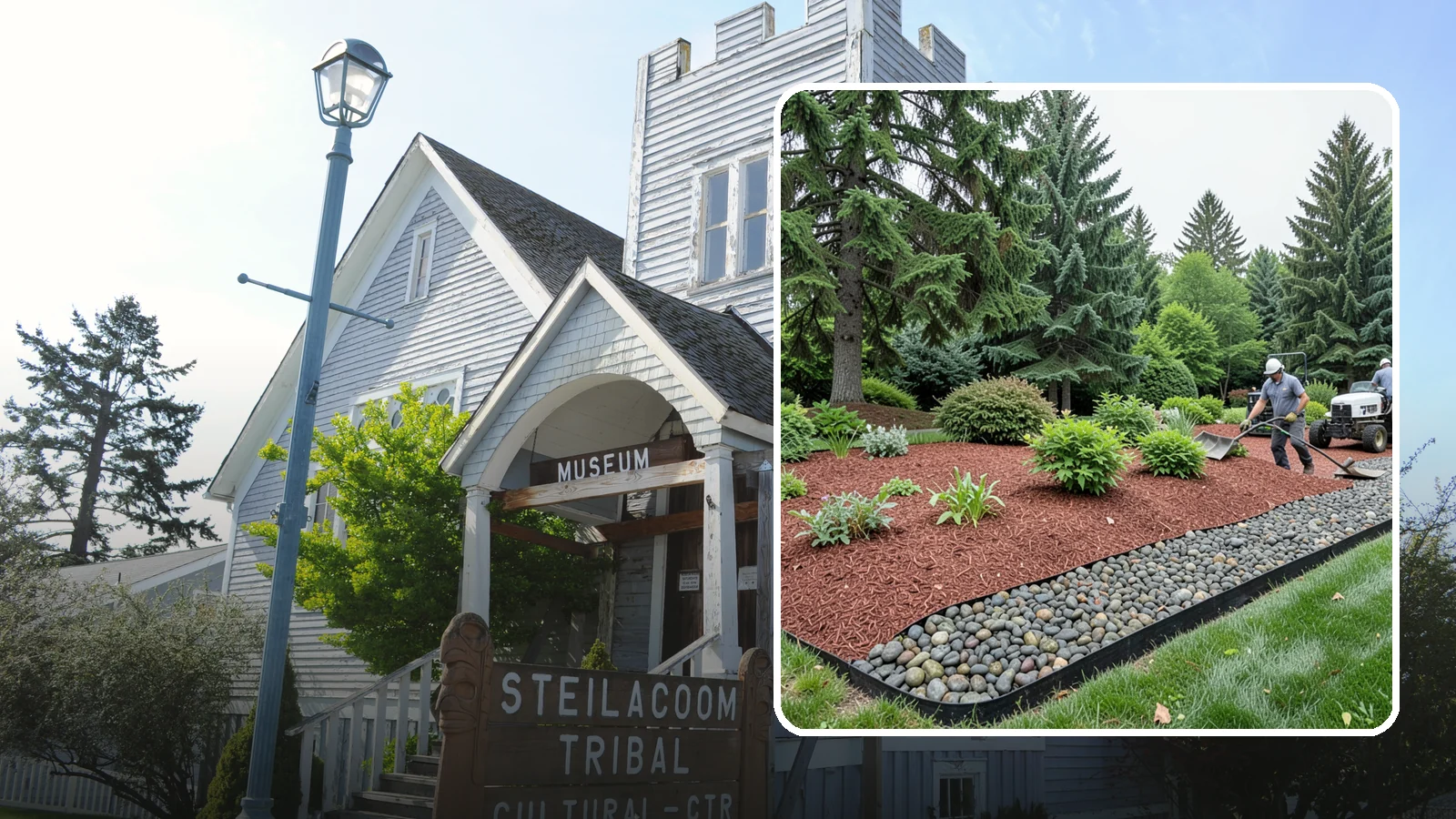 Cedar Mulch Installation in Steilacoom, Pierce County, WA - We install aromatic Western red cedar mulch that resists decay and keeps Puget Sound beds tidy through the wet season.