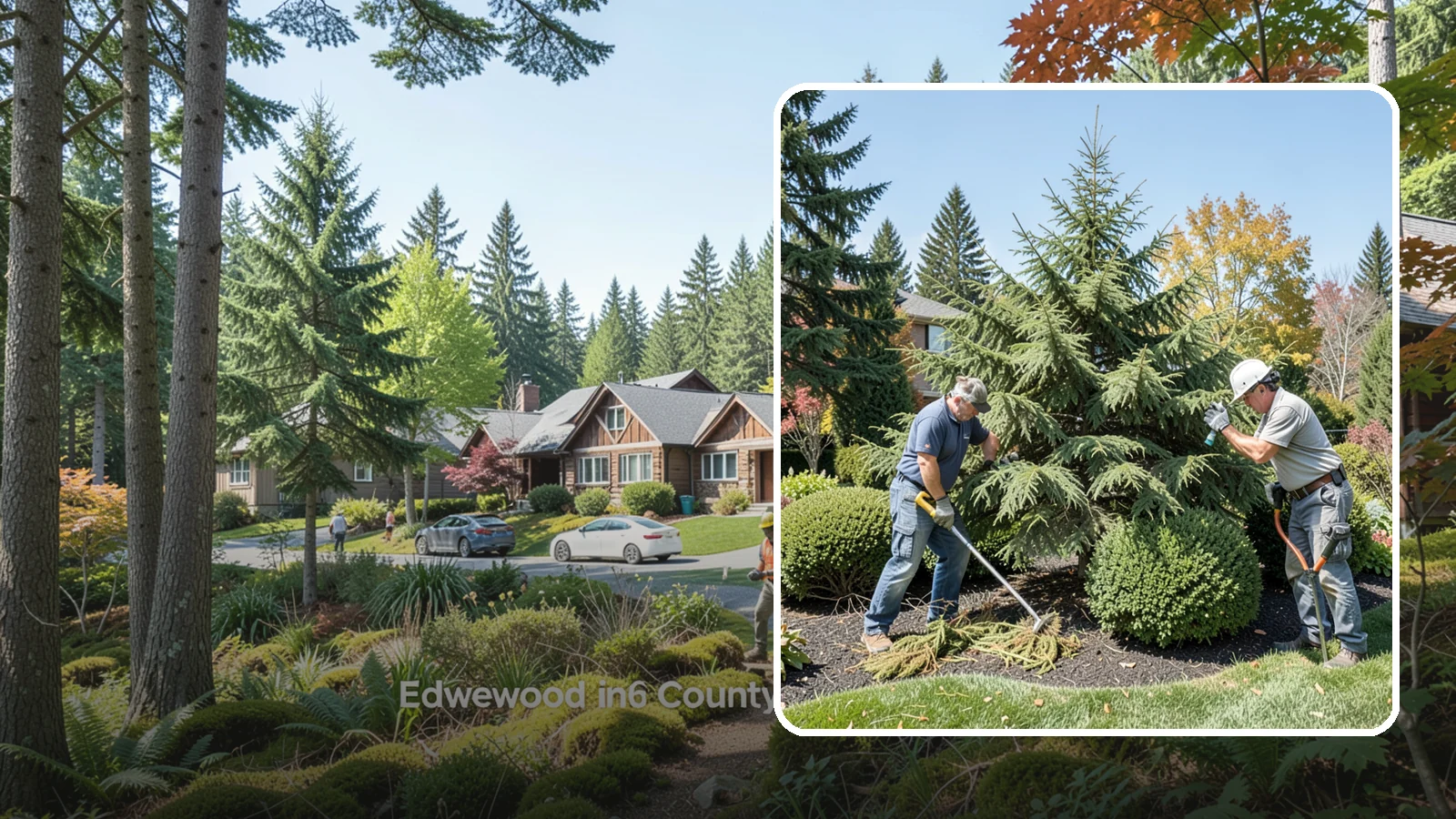 Cedar Tree Pruning in Edgewood, Pierce County, WA - Pruning for cedars and arborvitae that maintains form, health, and screening without bare spots.