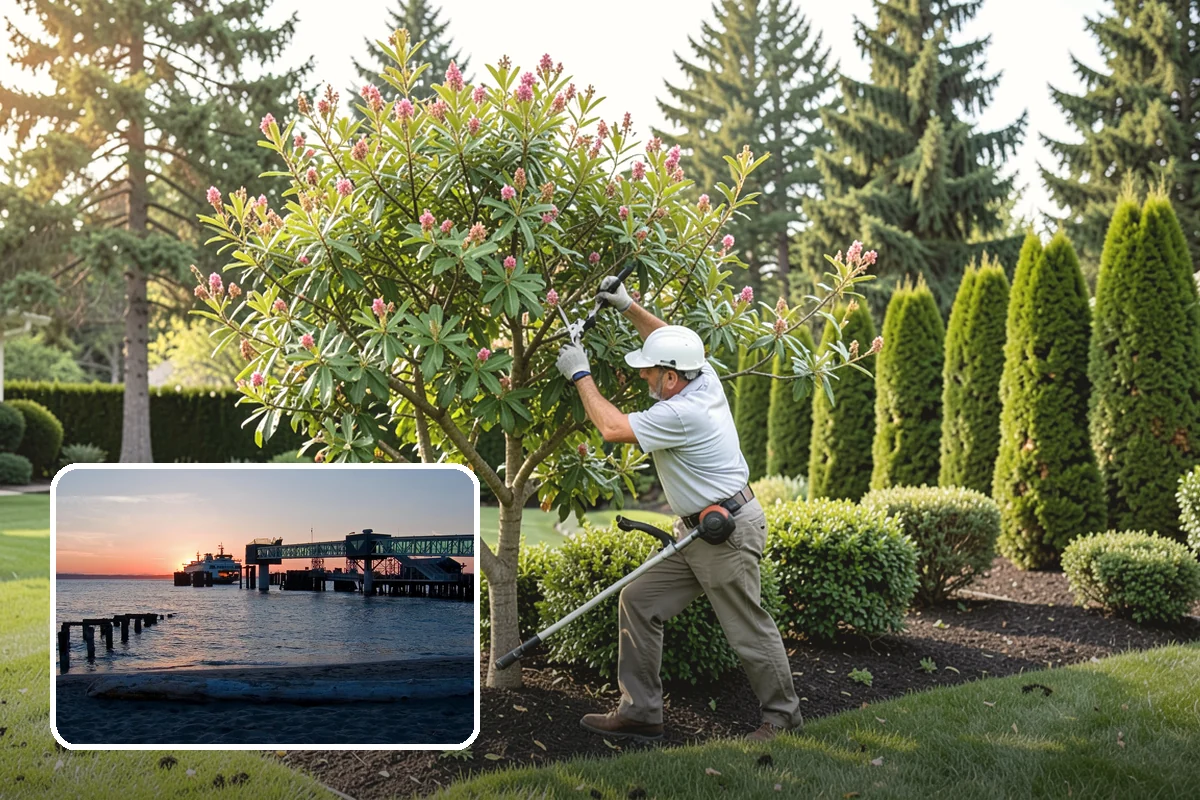 Cedar Tree Pruning in Edmonds, Snohomish County, WA - Maintains screening density and form