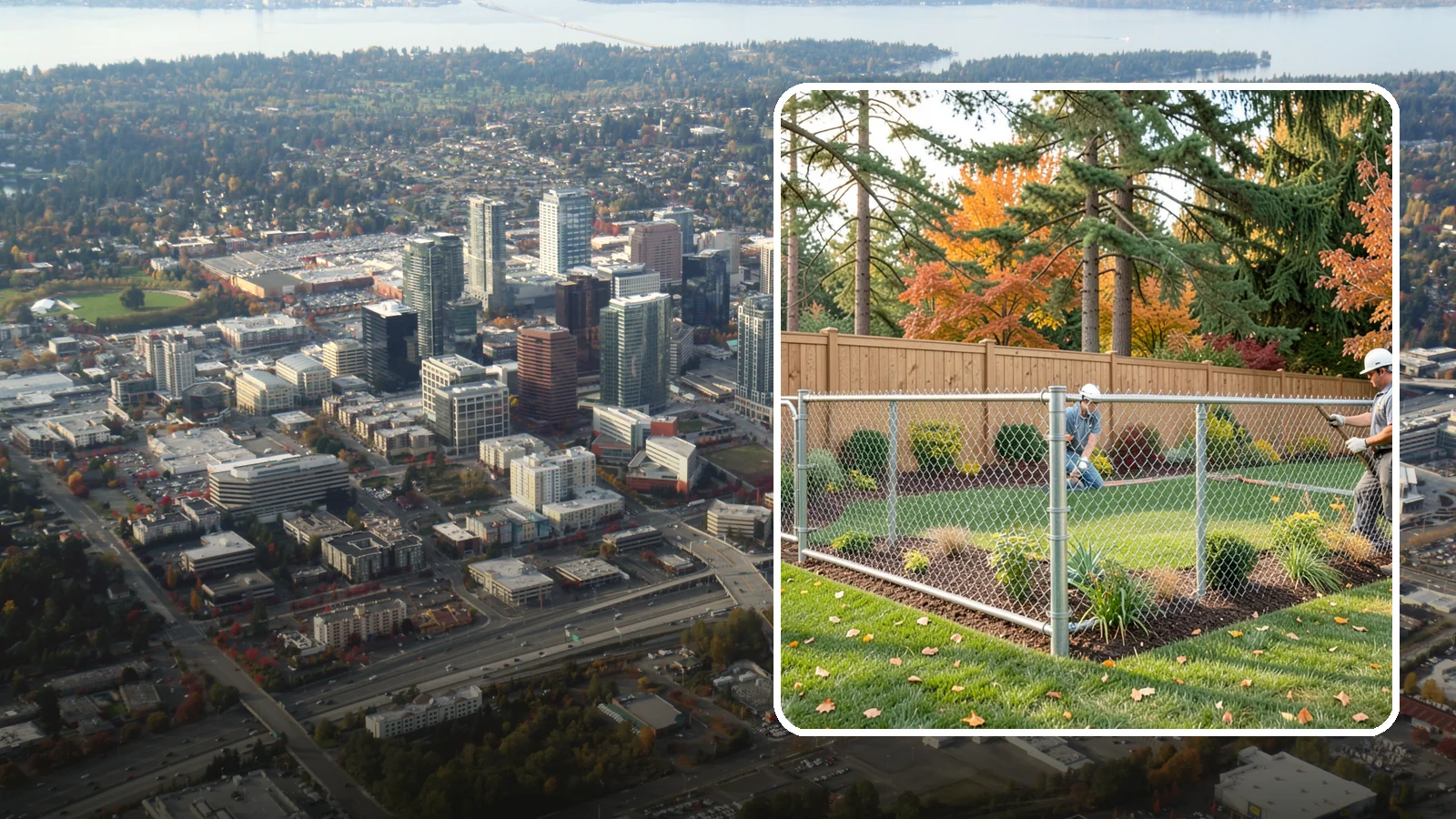 Chain Link Fence Installation in Bellevue, King County, WA - We install durable galvanized and vinyl-coated chain link fencing for secure, budget-friendly enclosures around Puget Sound...