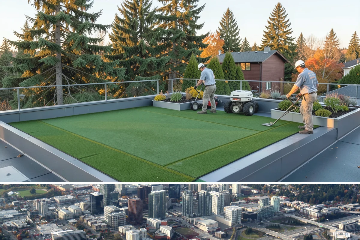 Chain Link Fence Installation in Bellevue, King County, WA - Chain link installs in nearly any weather, though we favor drier windows so footings set before the mesh is tensioned.