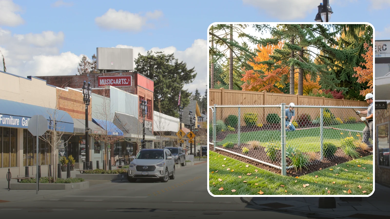 Chain Link Fence Installation in Bothell, King County, WA - We install durable galvanized and vinyl-coated chain link fencing for secure, budget-friendly enclosures around Puget Sound...