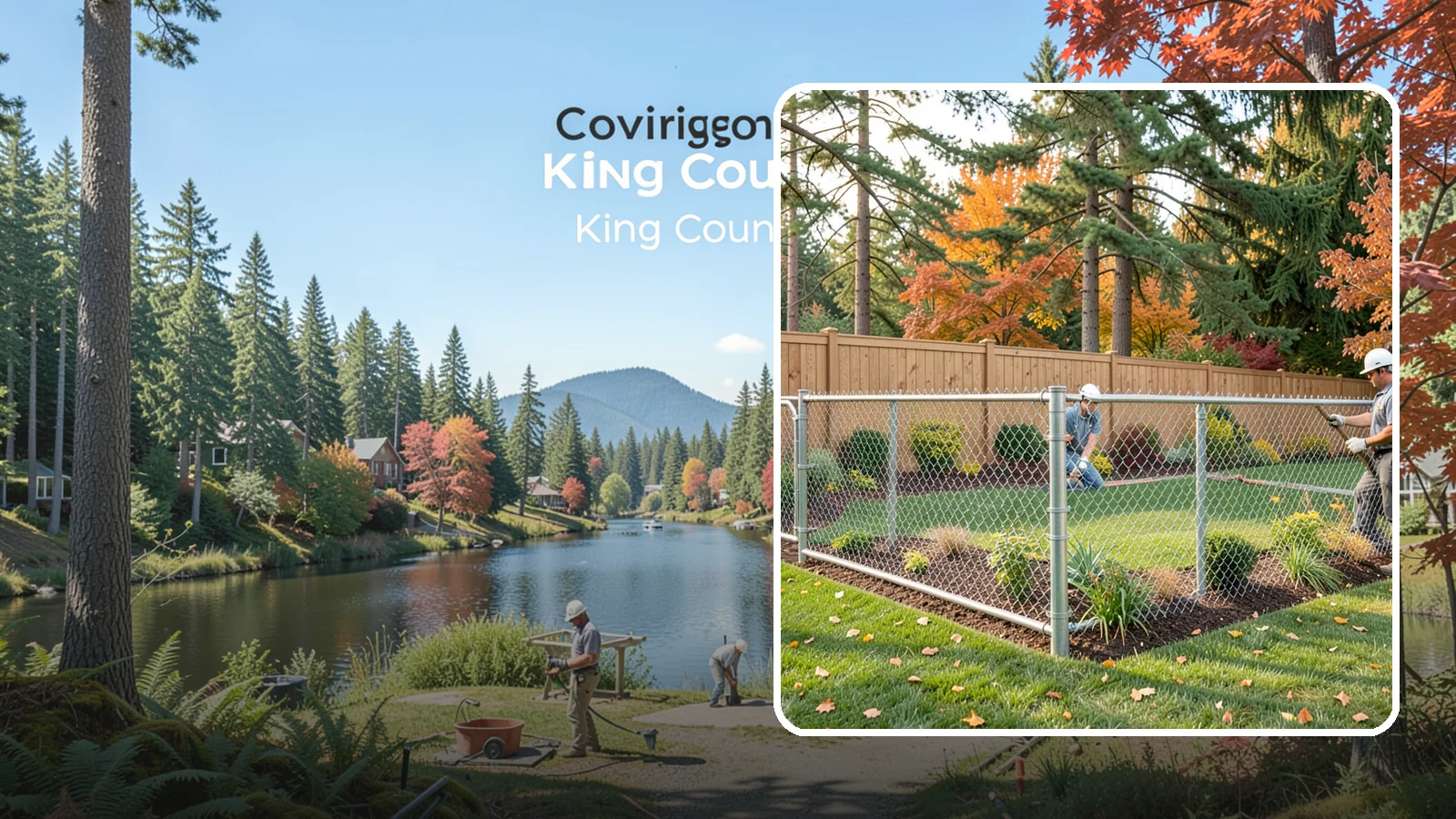 Chain Link Fence Installation in Covington, King County, WA - We install durable galvanized and vinyl-coated chain link fencing for secure, budget-friendly enclosures around Puget Sound...