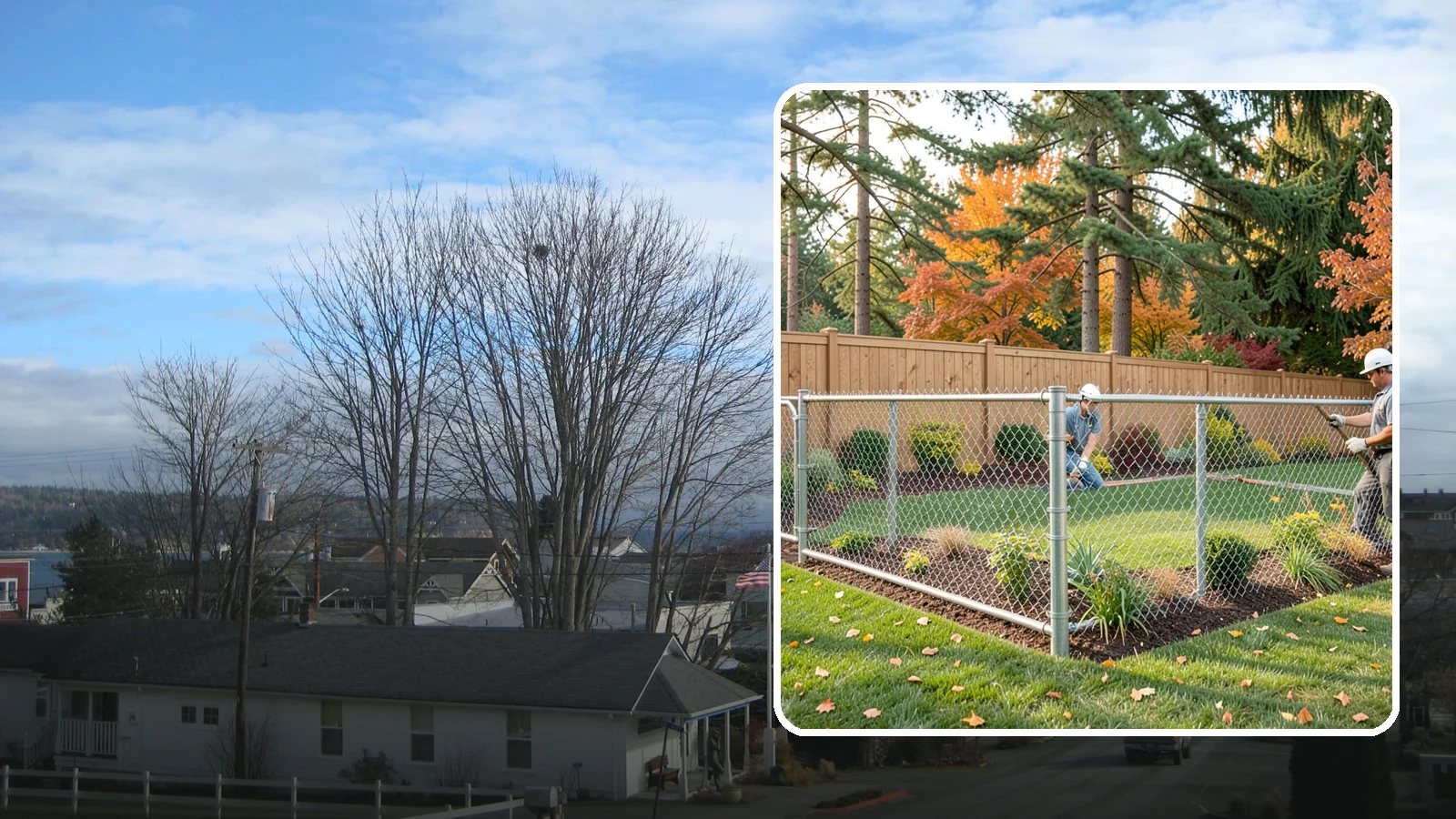 Chain Link Fence Installation in Langley, Island County, WA - We install durable galvanized and vinyl-coated chain link fencing for secure, budget-friendly enclosures around Puget Sound...