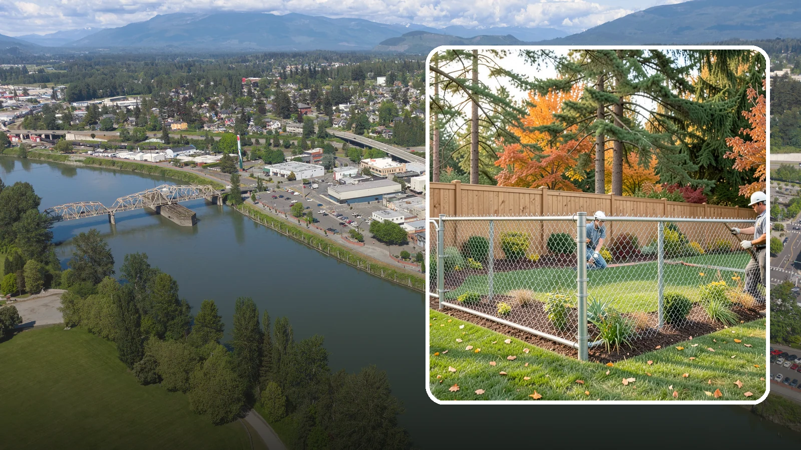 Chain Link Fence Installation in Mount Vernon, Skagit County, WA - We install durable galvanized and vinyl-coated chain link fencing for secure, budget-friendly enclosures around Puget Sound...