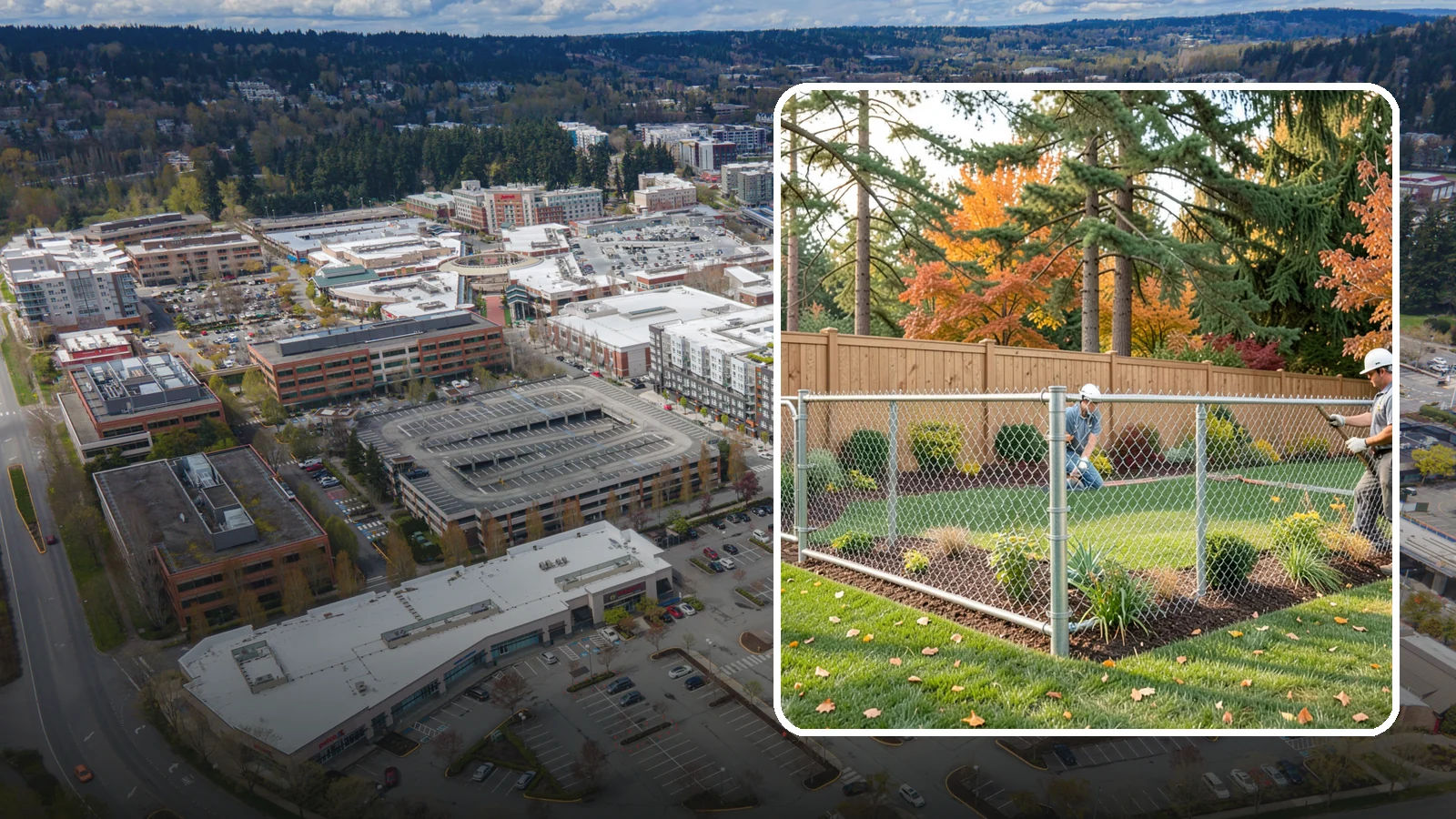 Chain Link Fence Installation in Redmond, King County, WA - We install durable galvanized and vinyl-coated chain link fencing for secure, budget-friendly enclosures around Puget Sound...