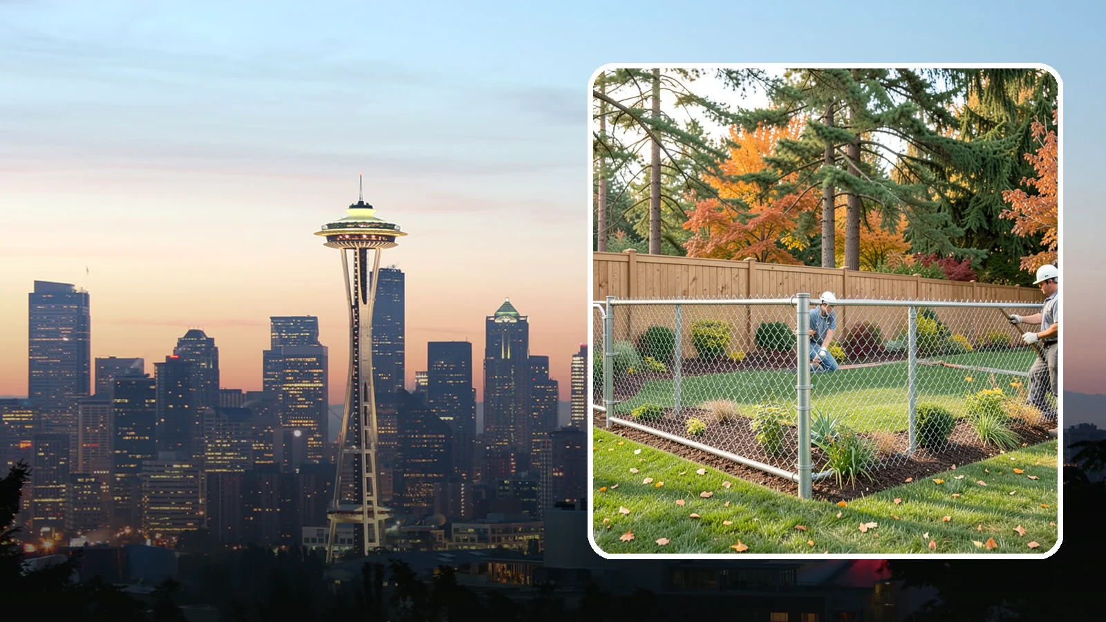 Chain Link Fence Installation in Seattle, King County, WA - We install durable galvanized and vinyl-coated chain link fencing for secure, budget-friendly enclosures around Puget Sound...