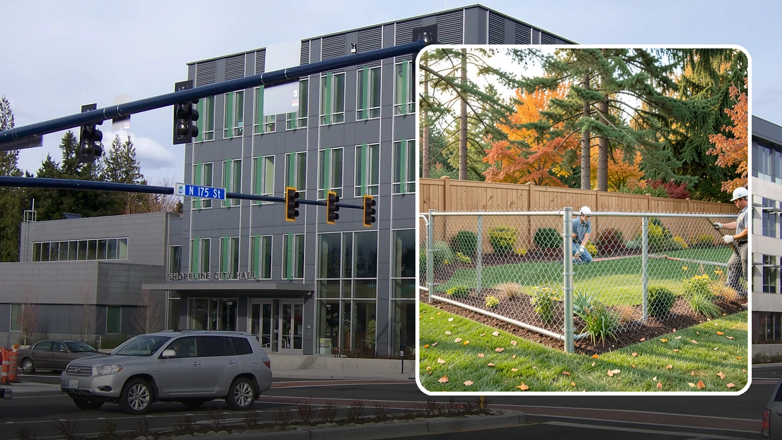 Chain Link Fence Installation in Shoreline, King County, WA - We install durable galvanized and vinyl-coated chain link fencing for secure, budget-friendly enclosures around Puget Sound...
