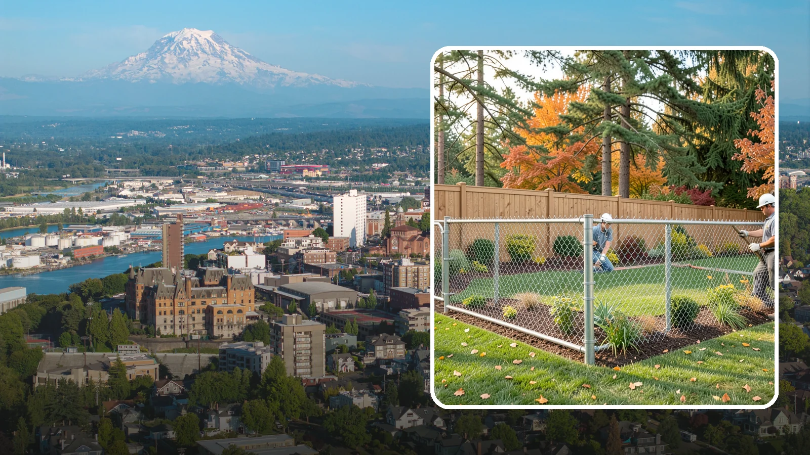 Chain Link Fence Installation in Tacoma, Pierce County, WA - We install durable galvanized and vinyl-coated chain link fencing for secure, budget-friendly enclosures around Puget Sound...